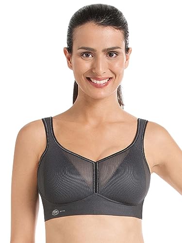 Anita Active Damen air Control DeltaPad Sport-BH, Grau (Anthrazit 408), 80D im Sale